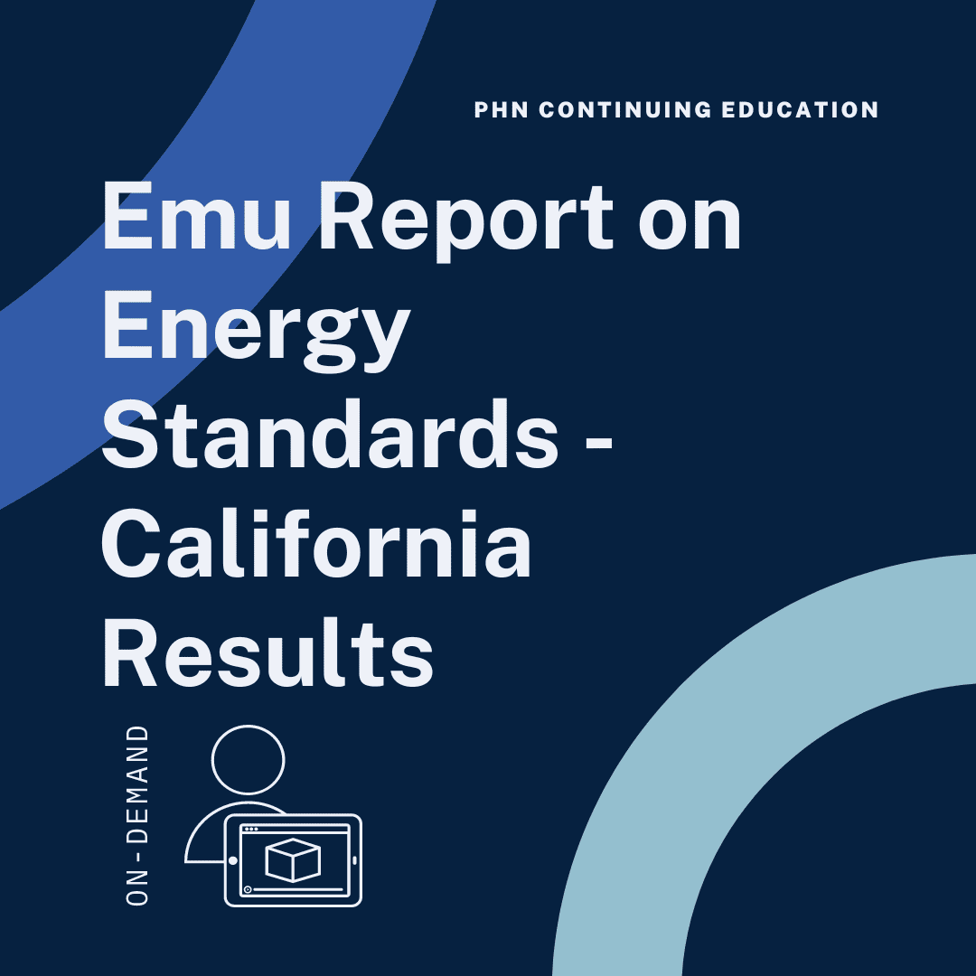 Emu Report on Energy Standards - California Results - CEU